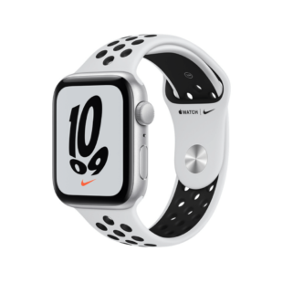 Apple Watch Nike SE GPS 44mm Silver Aluminium Case with Pure Platinum/Black Nike Sport Band - Regular on EMI