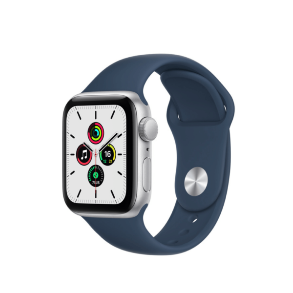Apple Watch Se Gps + Cellular 40Mm Silver Aluminium Case With Abyss Blue Sport Band - Regular On Emi