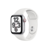 Apple Watch SE GPS + Cellular 44mm Silver Aluminium Case with White Sport Band - Regular on EMI
