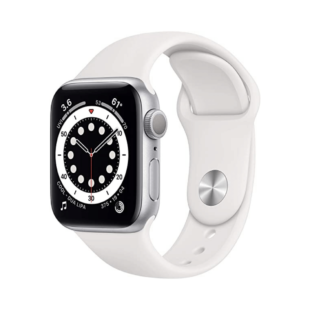 Apple Watch Series 6 GPS 40mm Silver Aluminium Case with White Sport Band - Regular on EMI