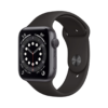 Apple Watch Series 6 GPS 44mm Space Gray Aluminium Case with Black Sport Band - Regular on EMI