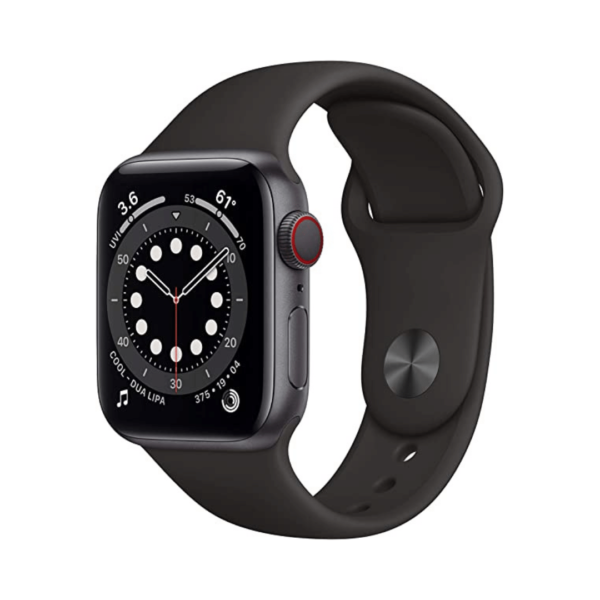 Apple Watch Series 6 Gps + Cellular 40Mm Space Gray Aluminium Case With Black Sport Band - Regular On Emi