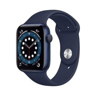 Apple Watch Series 6 GPS + Cellular 44mm Blue Aluminium Case with Deep Navy Sport Band - Regular on EMI