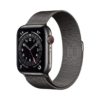 Apple Watch Series 6 GPS + Cellular 44mm Graphite Stainless Steel Case with Graphite Milanese Loop on EMI