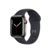 Apple Watch Series 7 GPS + Cellular 41mm Graphite Stainless Steel with Midnight Sport Band - Regular on EMI