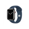 Apple Watch Series 7 GPS + Cellular 45mm Graphite Stainless Steel Case with Abyss Blue Sport Band - Regular on EMI