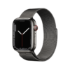 Apple Watch Series 7 GPS + Cellular 45mm Graphite Stainless Steel Case with Graphite Milanese Loop on EMI
